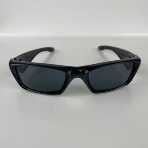 VTG Dragon Alliance Rev Sunglasses Black Wrap Sport Rectangle Silver Y2K 00s USA